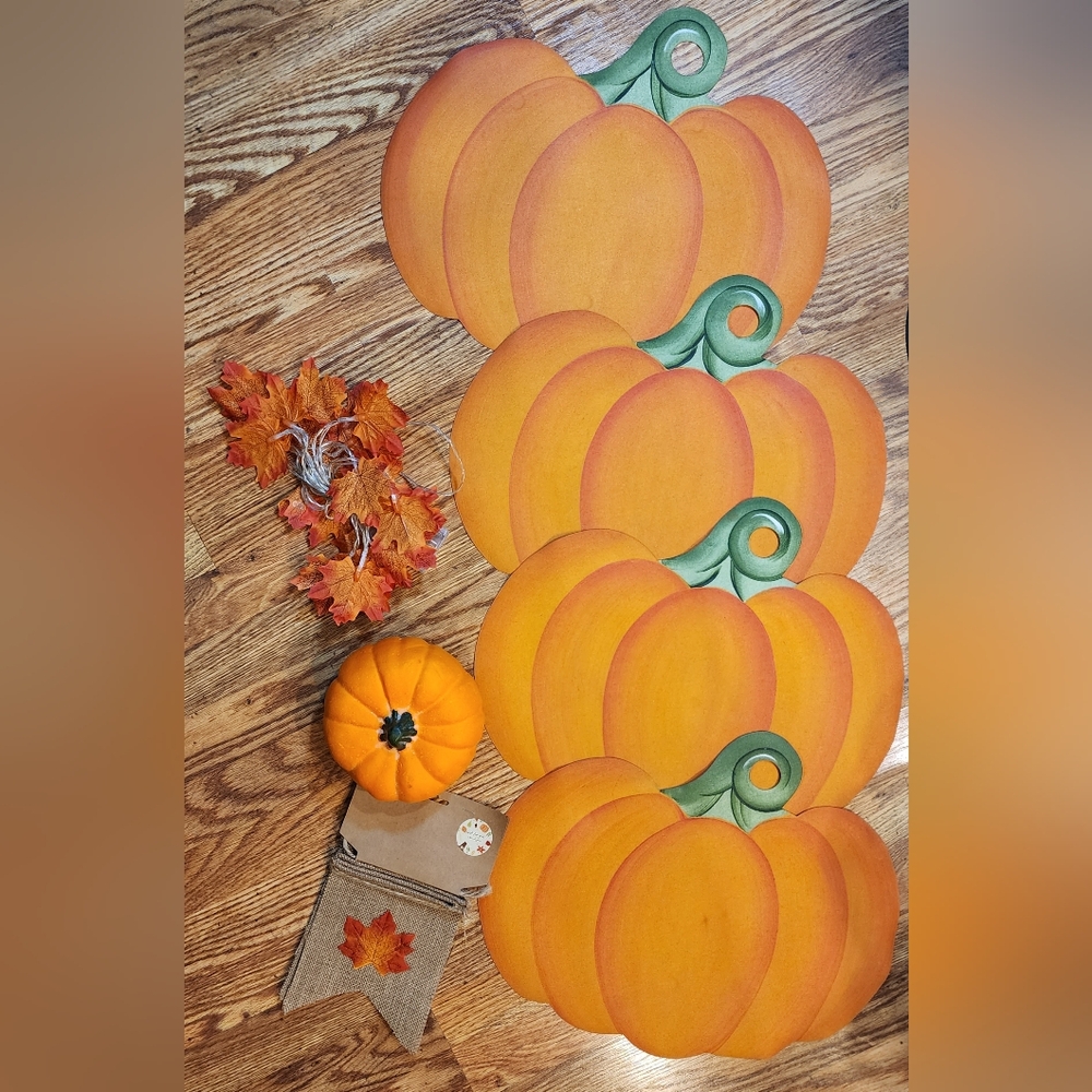 7 Piece Bundle Fall Pumpkin Decor
